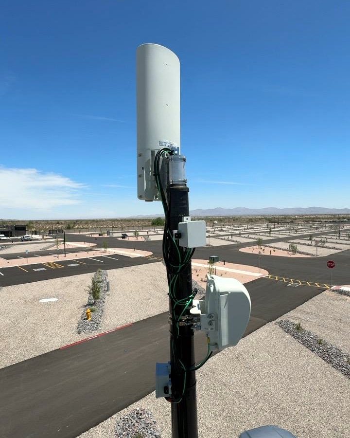Small cell antenna and radios installed on a pole